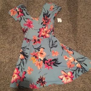 Never worn light blue flowery dress.